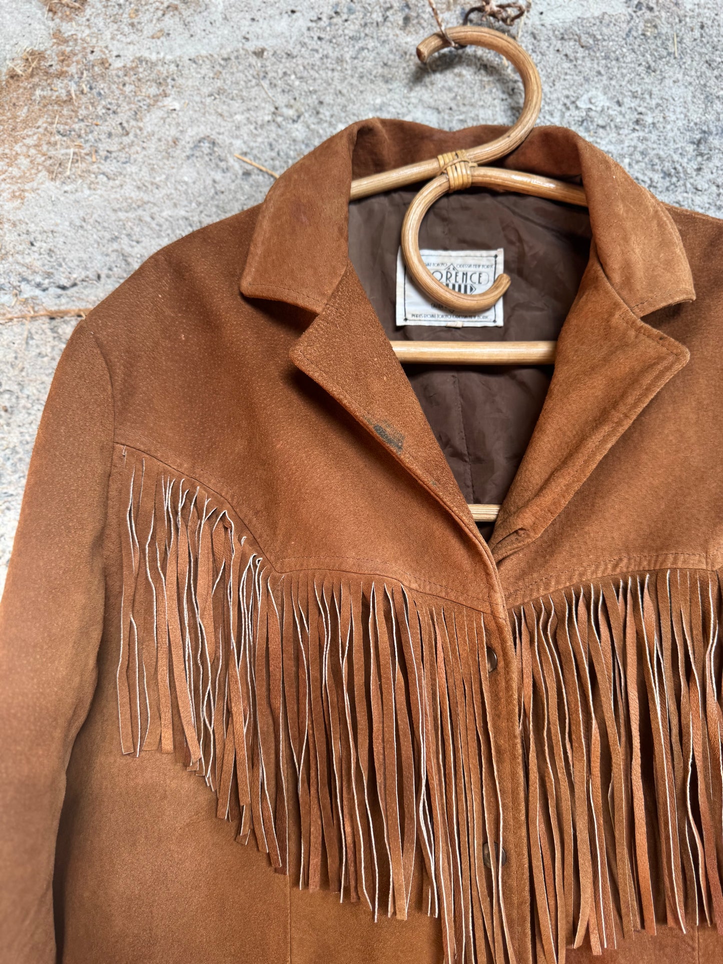 Western fringed suede jacket
