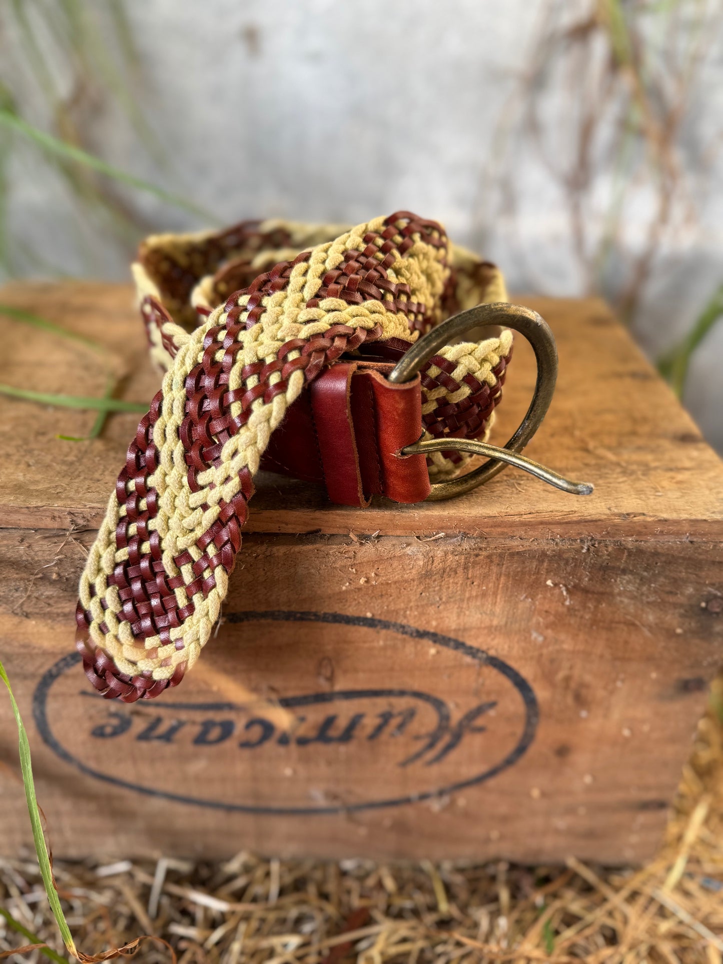 Woven belt Leather and rope