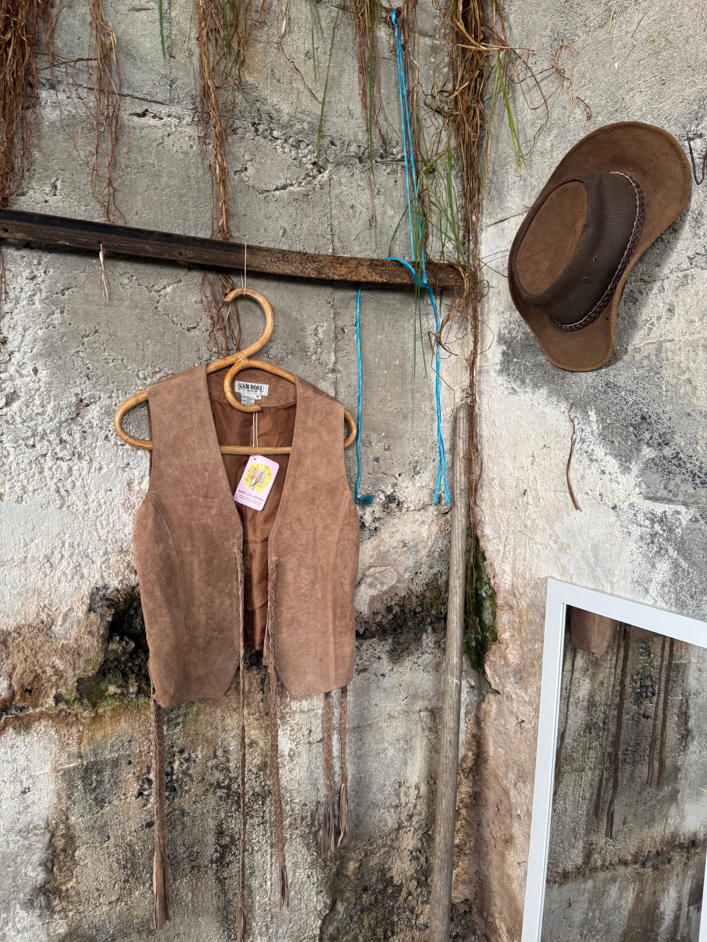 Tassel leather vest