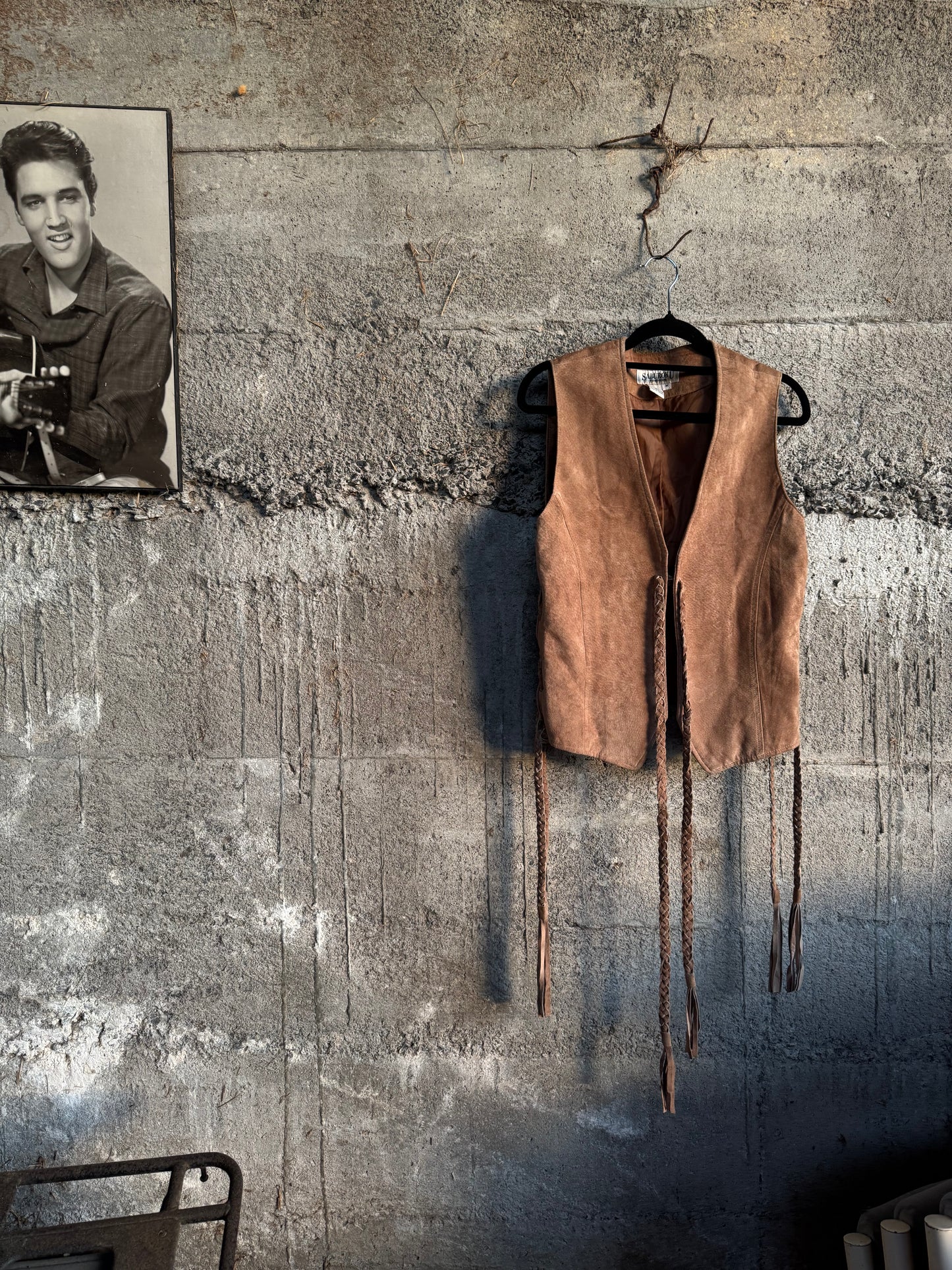 Tassel leather vest