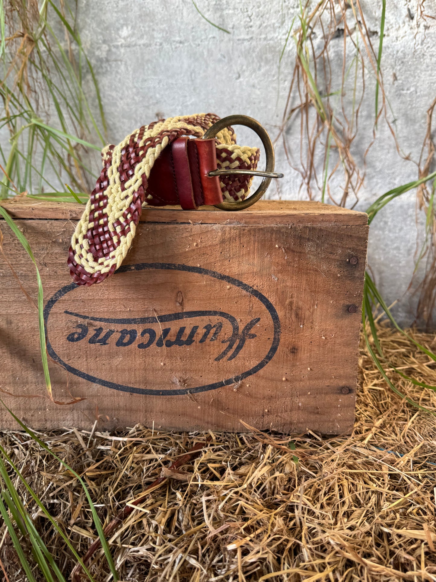 Woven belt Leather and rope
