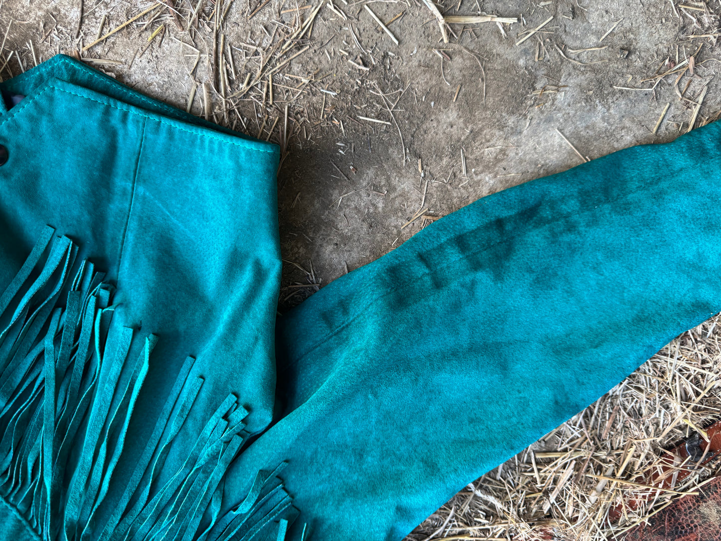 Vintage fringed suede jacket
