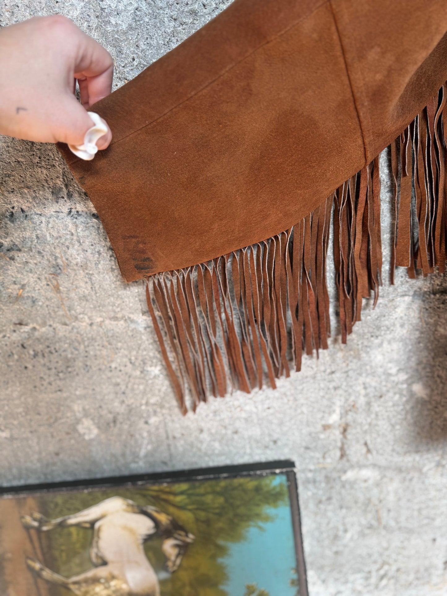 Western fringed suede jacket