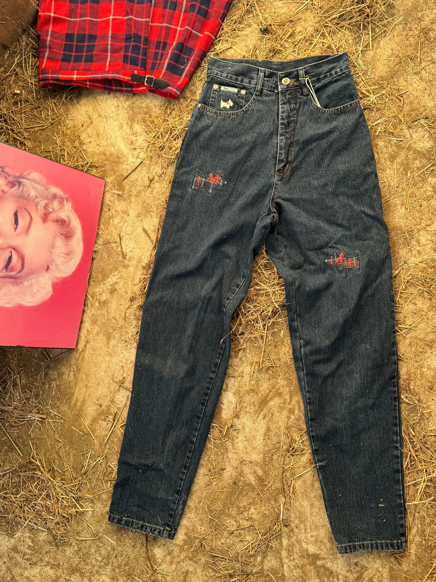 Vintage Jeans Tartan dogs