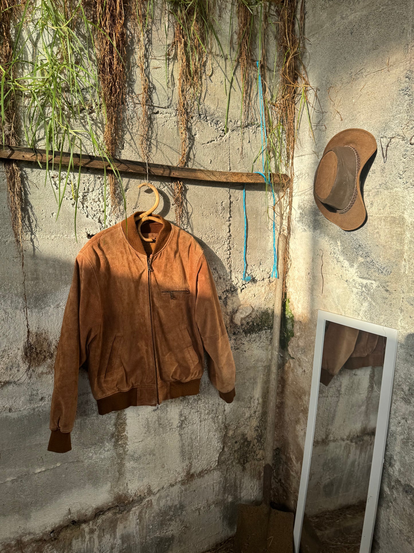Men’s Suede Bomber Jacket