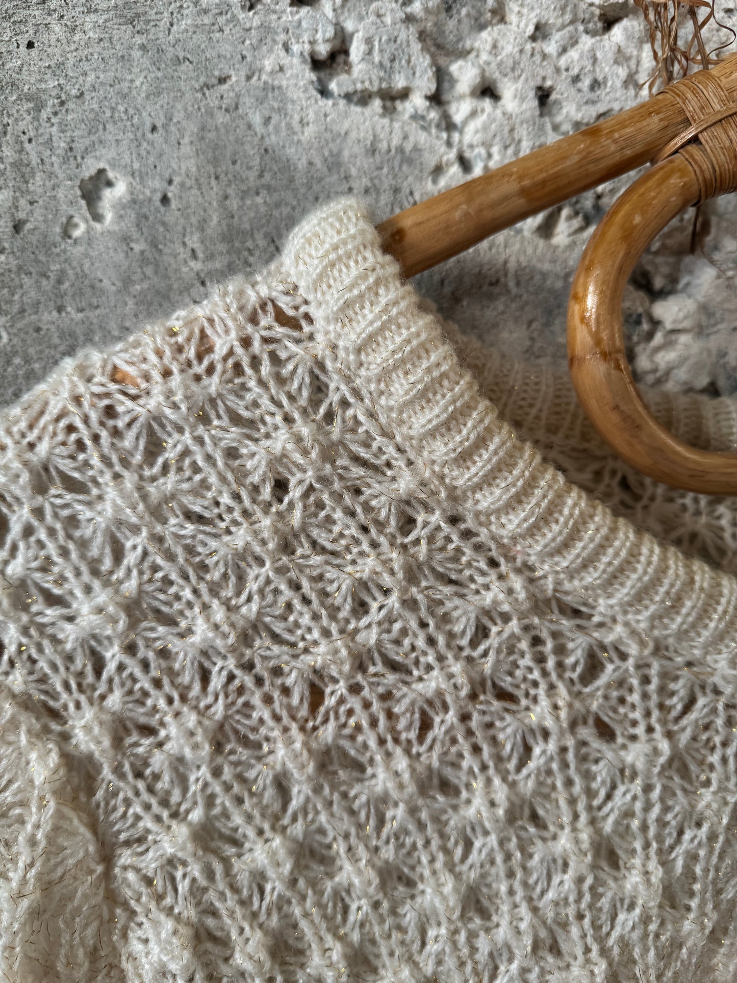 Vintage knit with gold sparkle