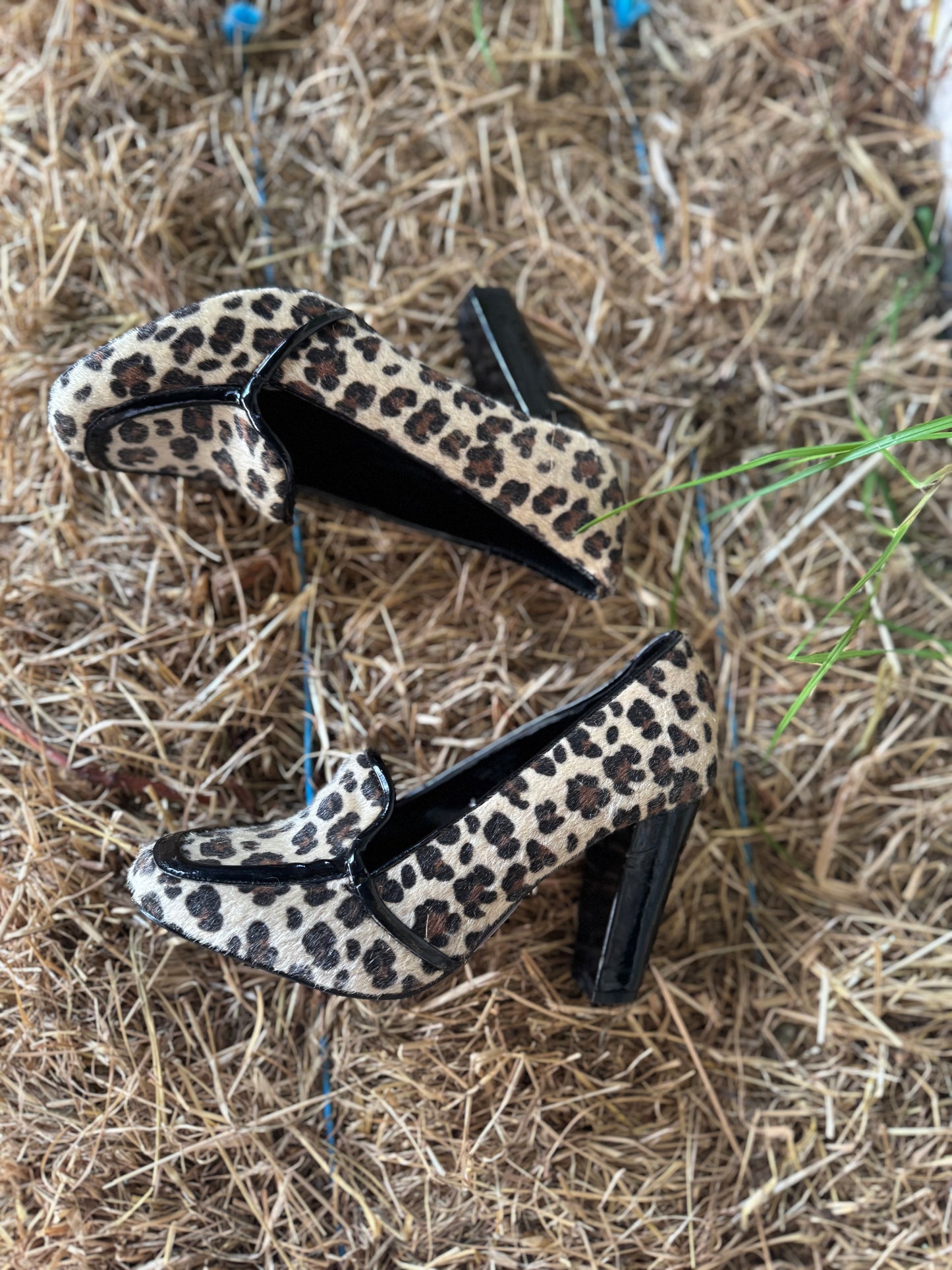 Early 2000s leopard heels