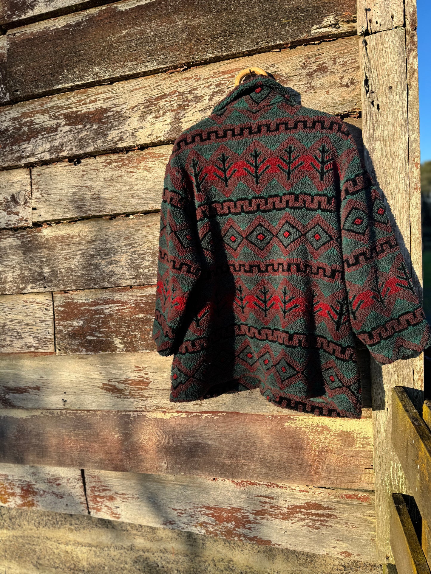 Men’s vintage fleece zip down