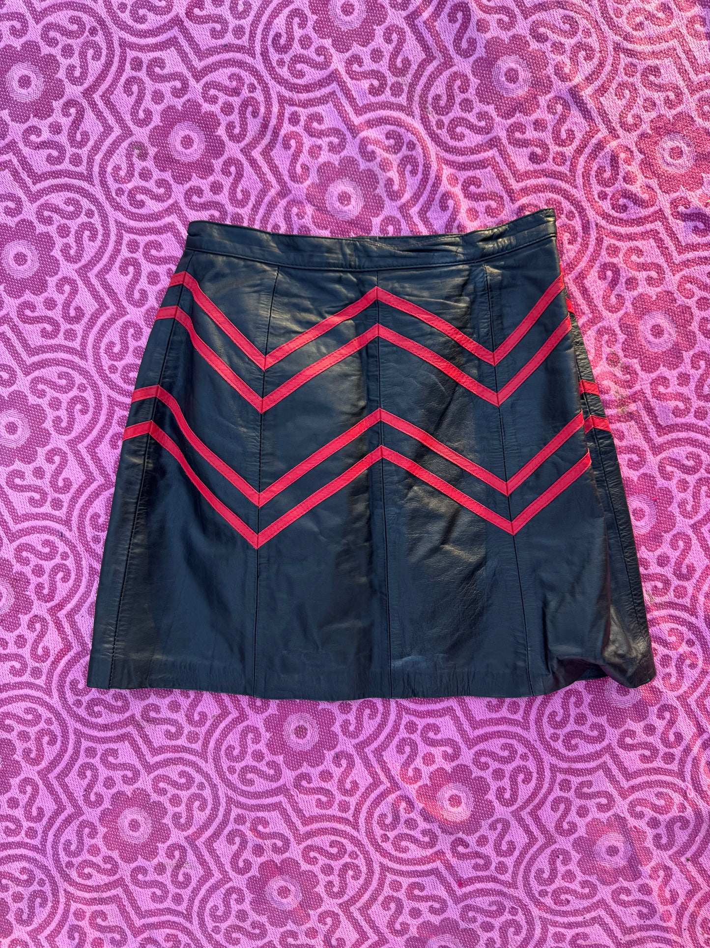 Vintage leather Ziggy skirt