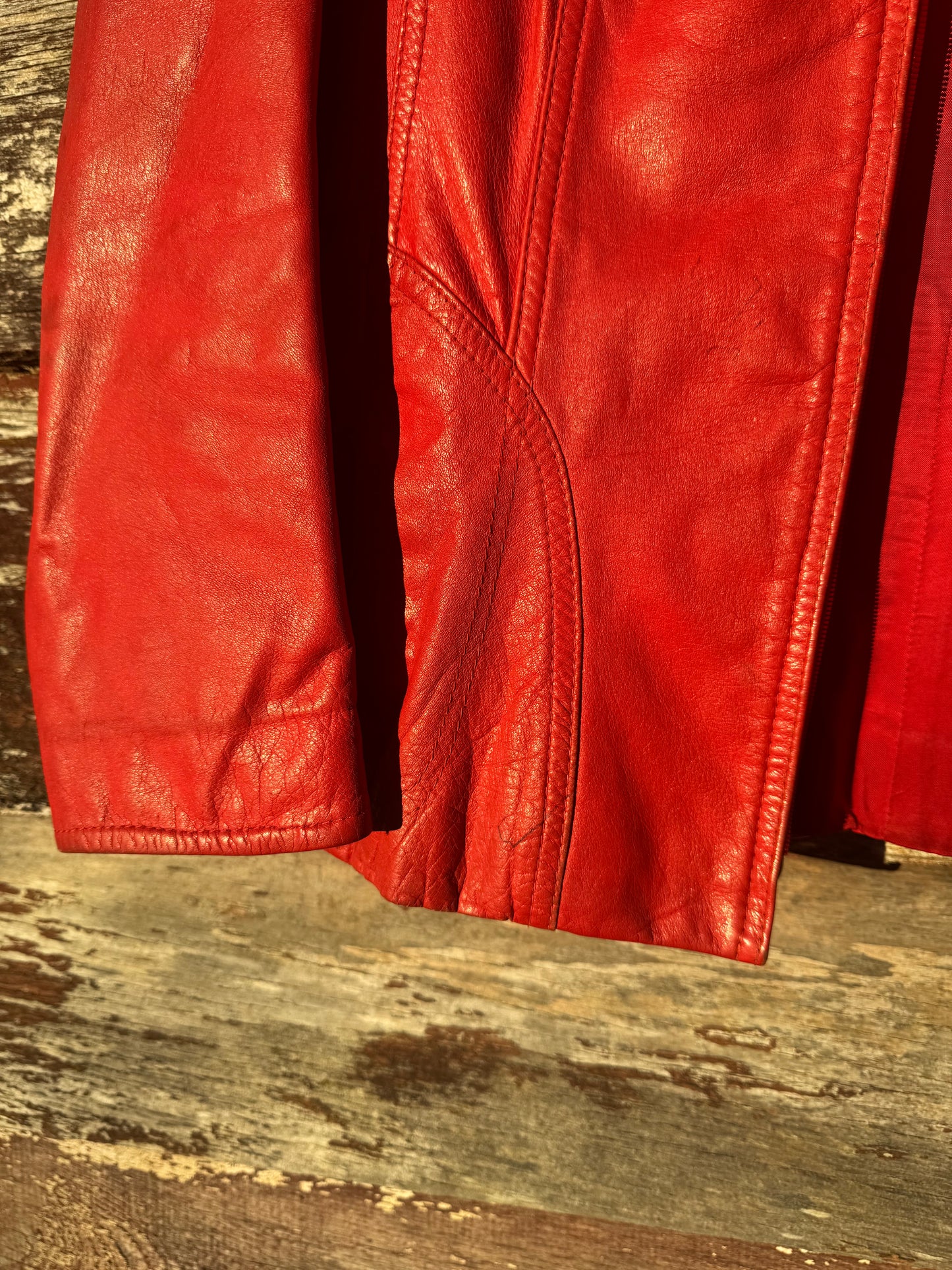 70s leather dagger collar jacket