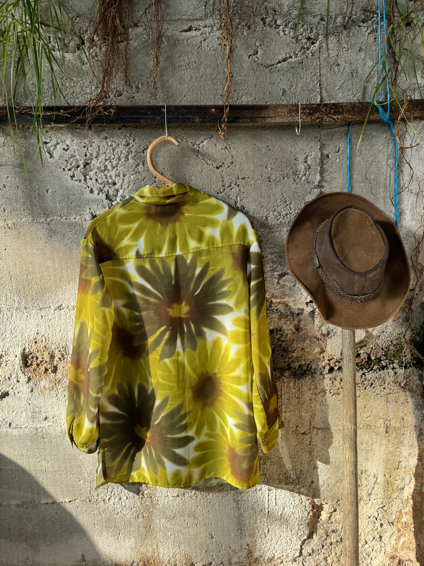 Vintage shirt with flower pattern