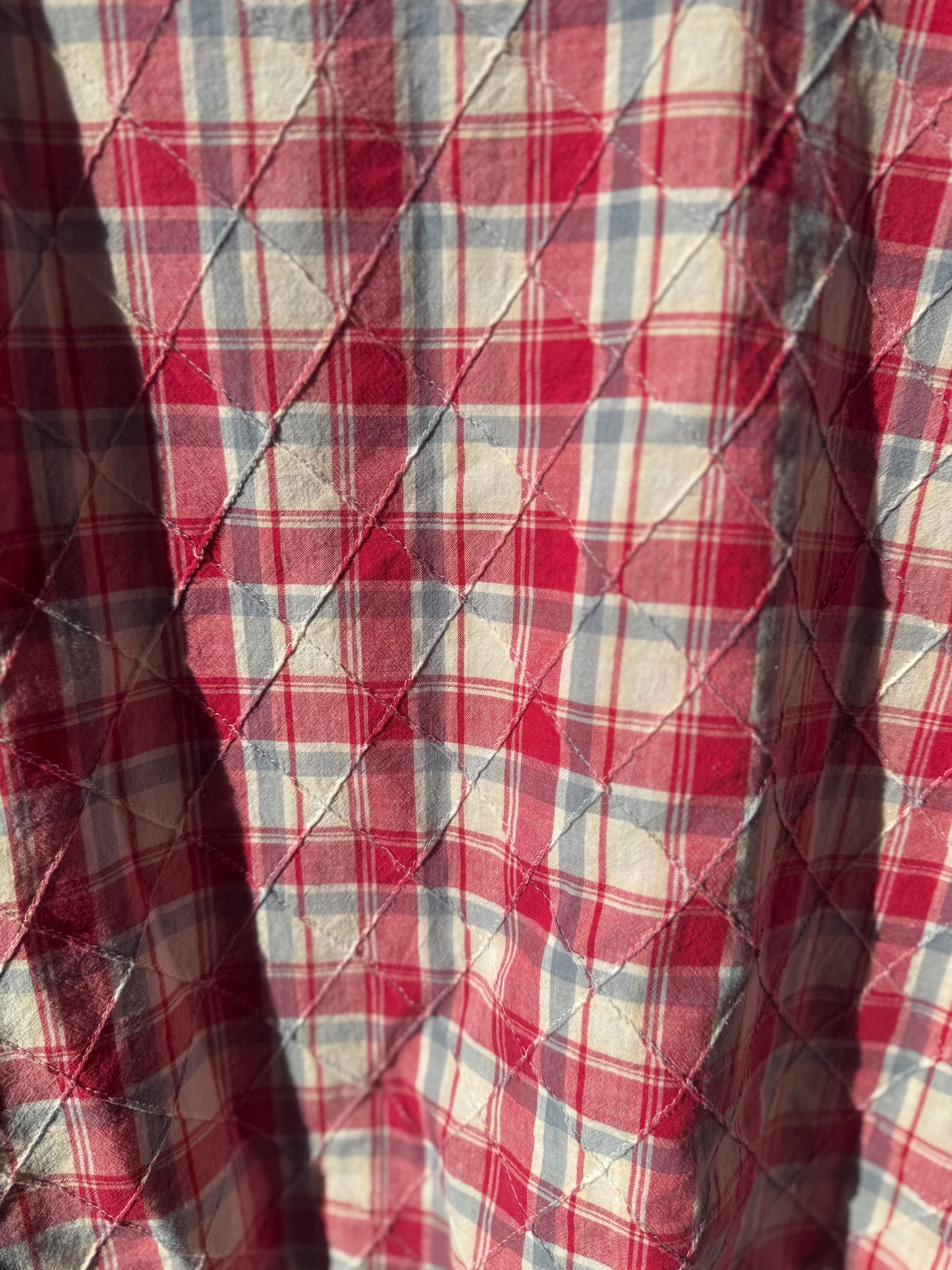 Woman’s cotton plaid top