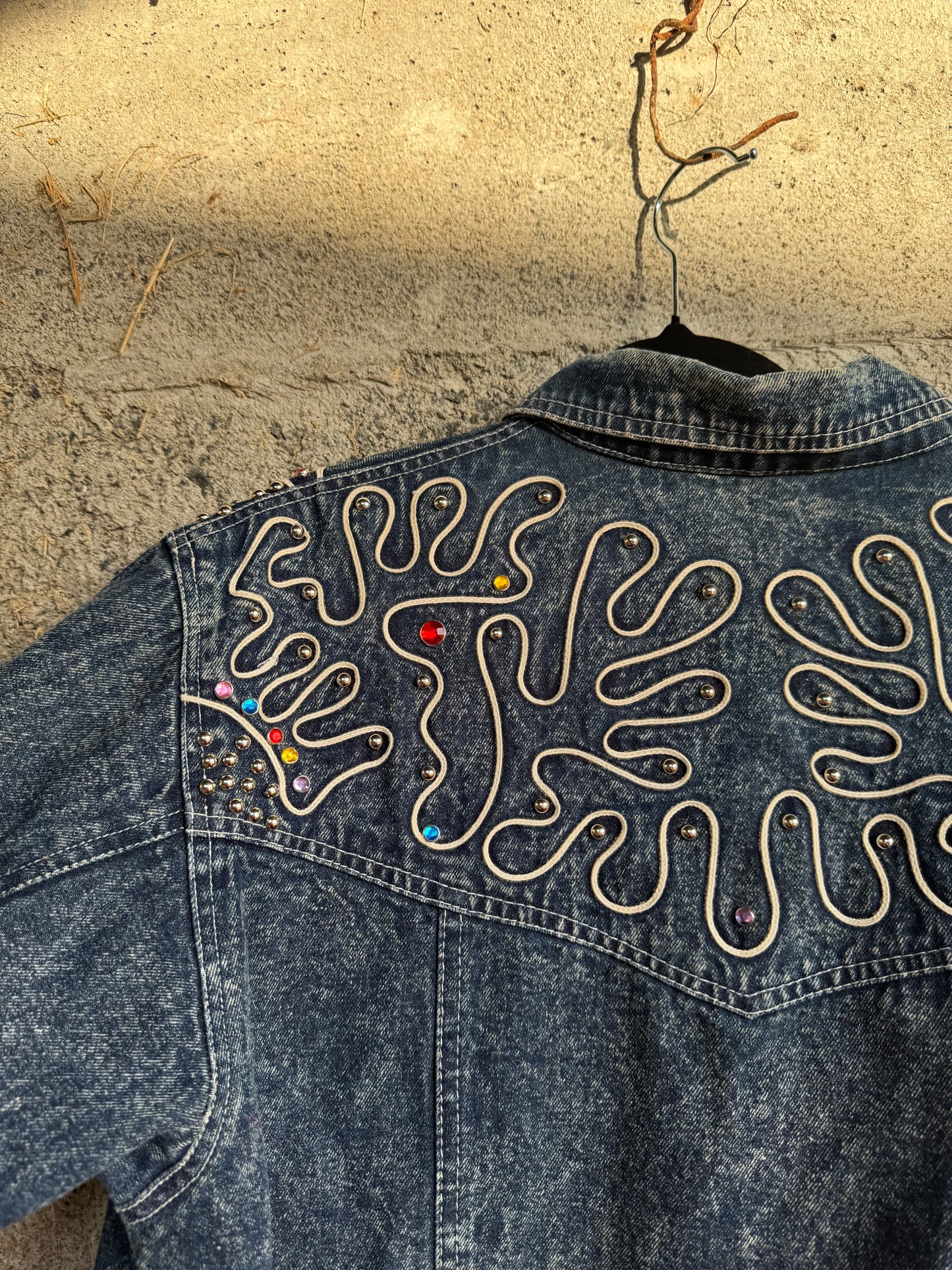 80s bedazzled denim jacket