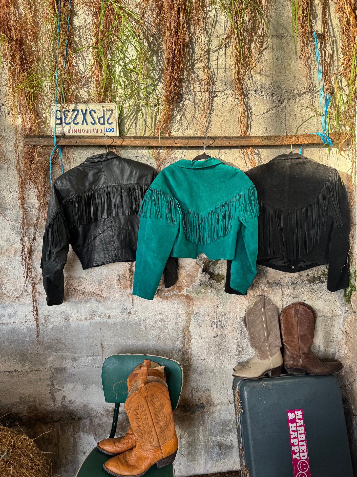 Vintage fringed suede jacket