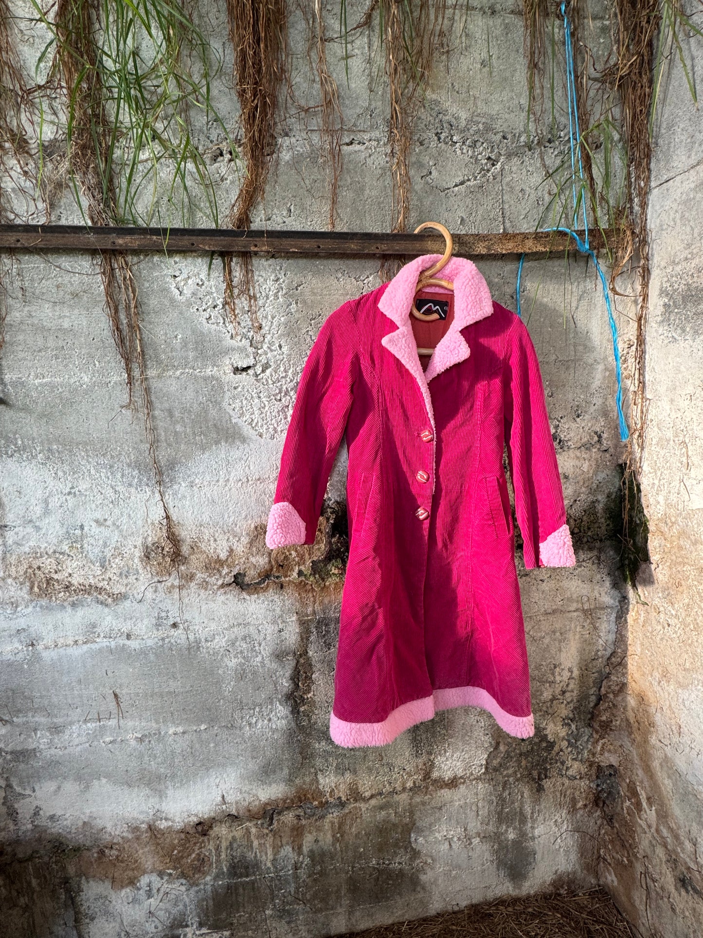 Hot pink Corduroy Penny lane style jacket
