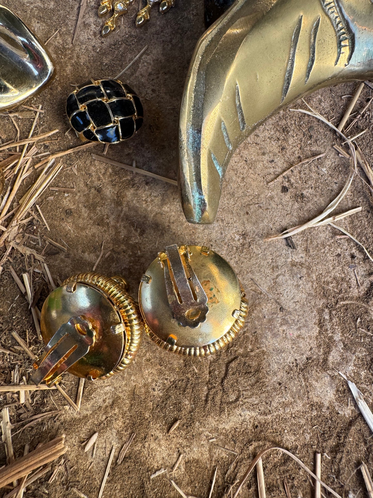 Vintage funky earrings 80s era