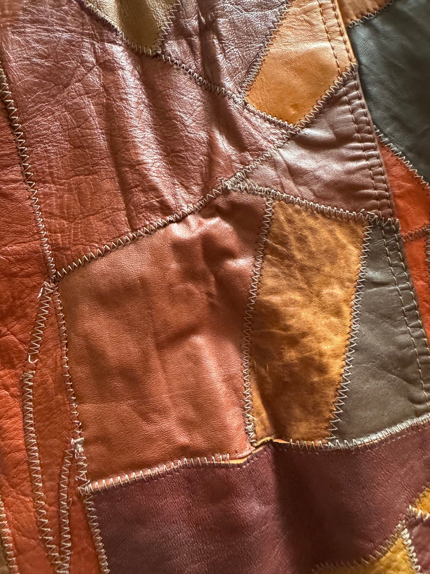 Patch work leather jacket (RARE)