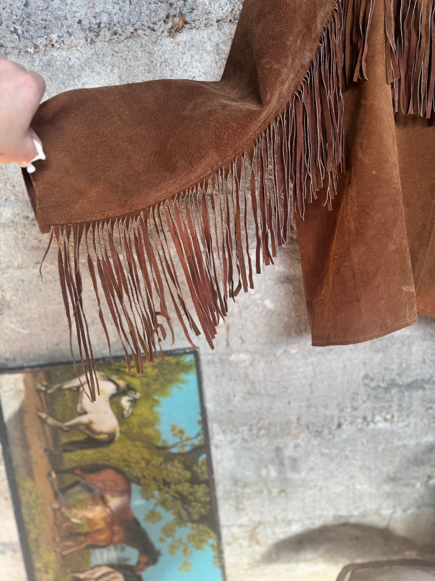 Western fringed suede jacket