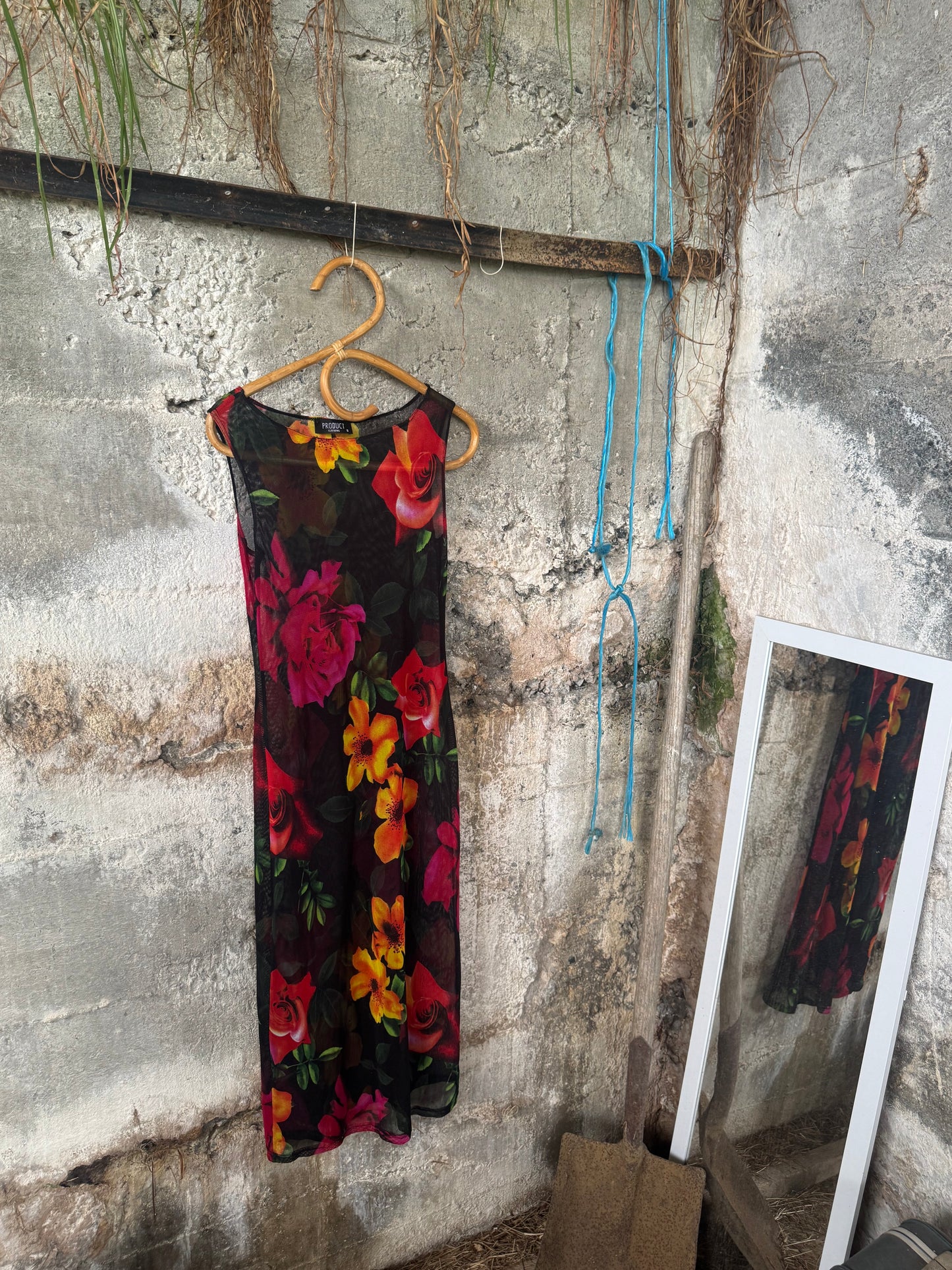 Vintage sheer mesh dress