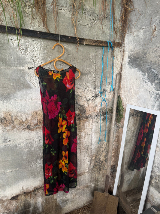 Vintage sheer mesh dress