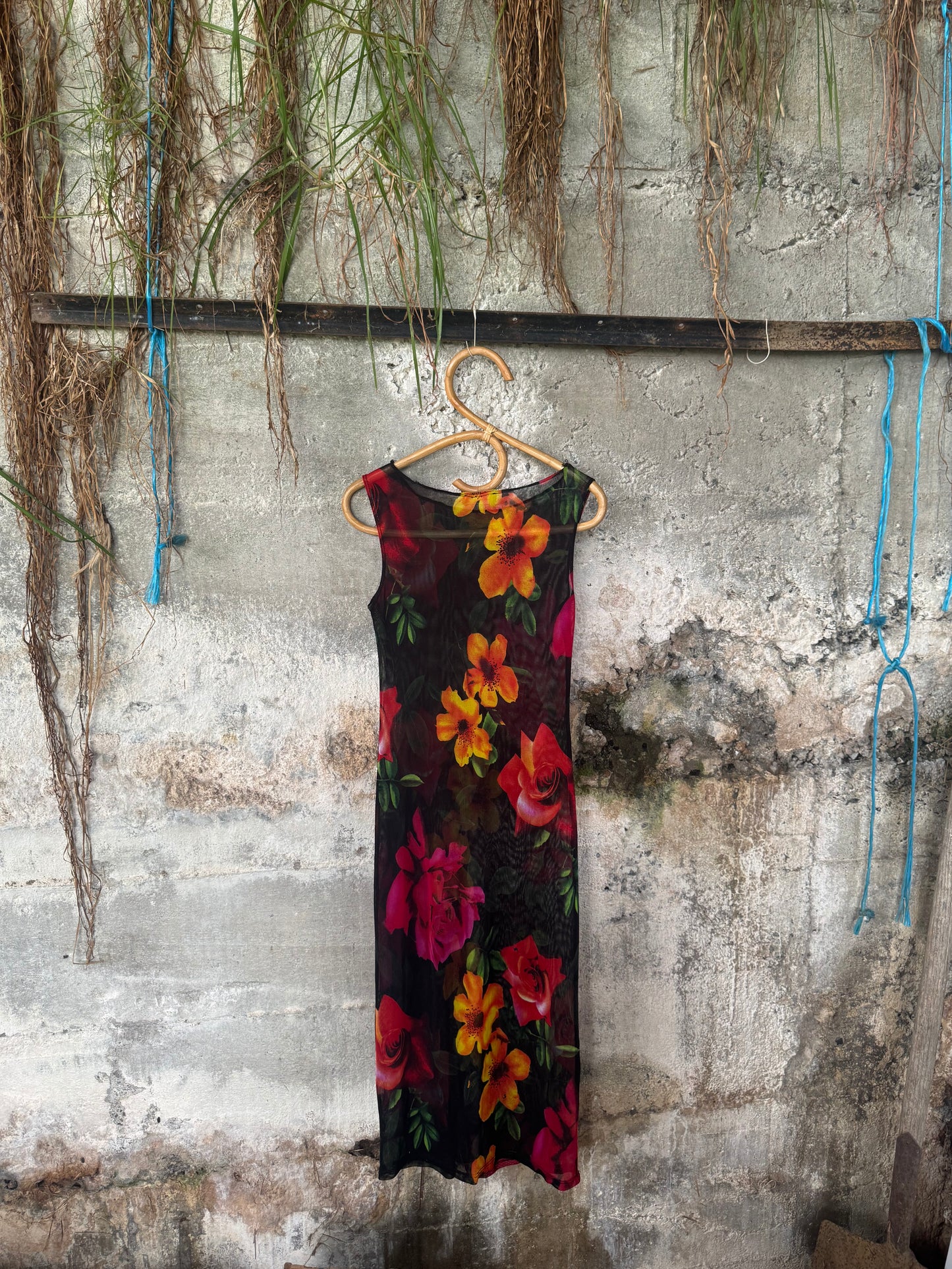 Vintage sheer mesh dress