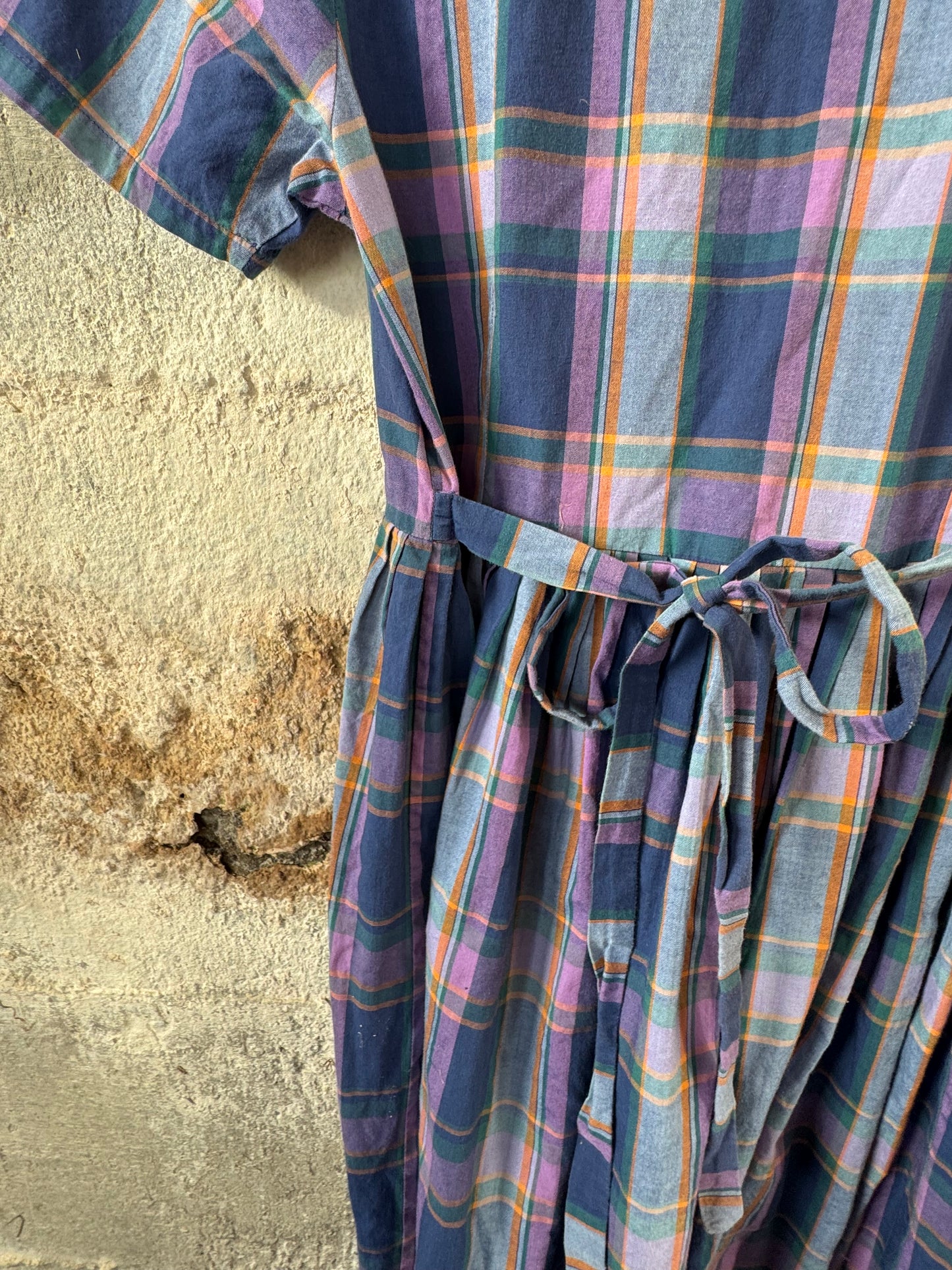 Vintage plaid handmade dress