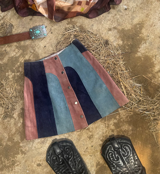 1970s suede skirt