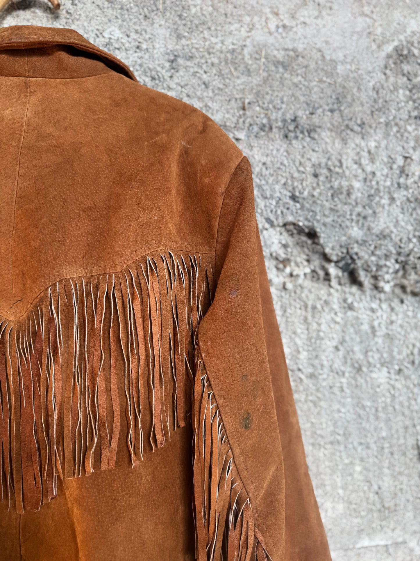 Western fringed suede jacket