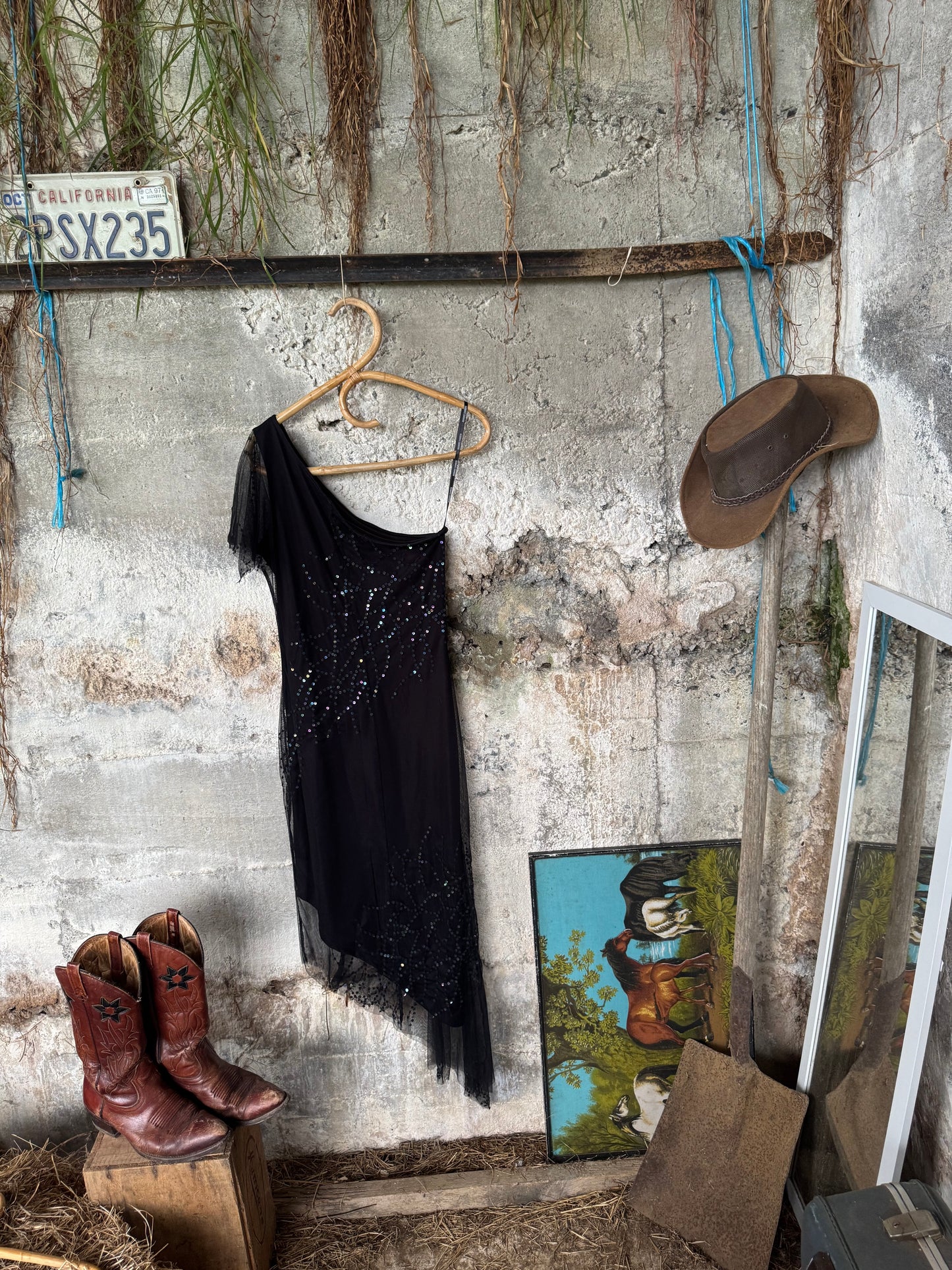 Ann Maree Chambers vintage one sleeve dress