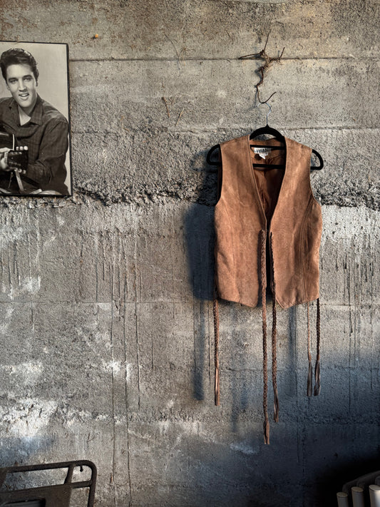 Tassel leather vest