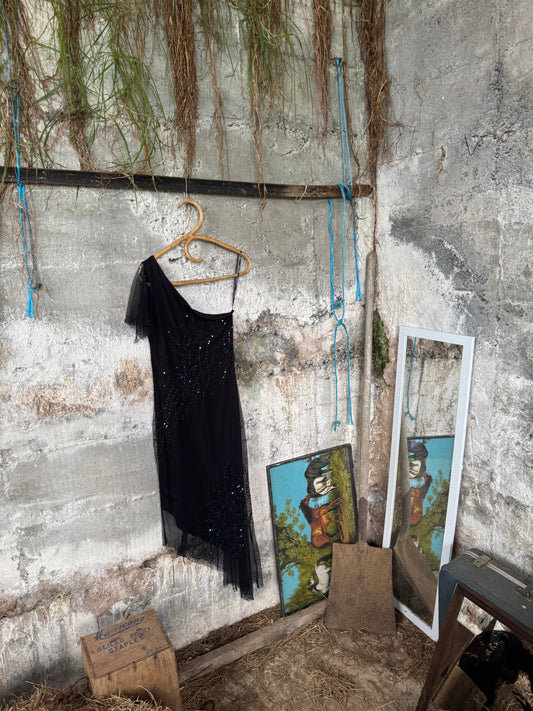 Ann Maree Chambers vintage one sleeve dress