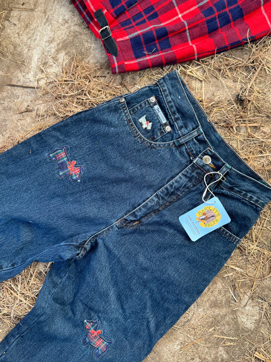 Vintage Jeans Tartan dogs