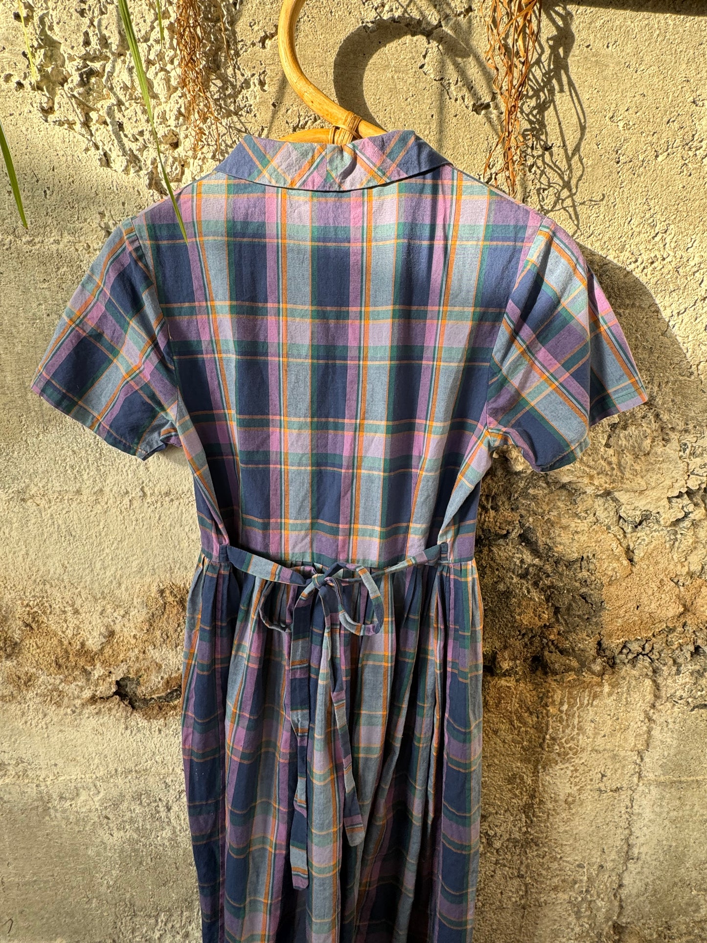 Vintage plaid handmade dress