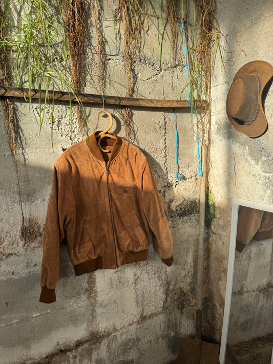 Men’s Suede Bomber Jacket