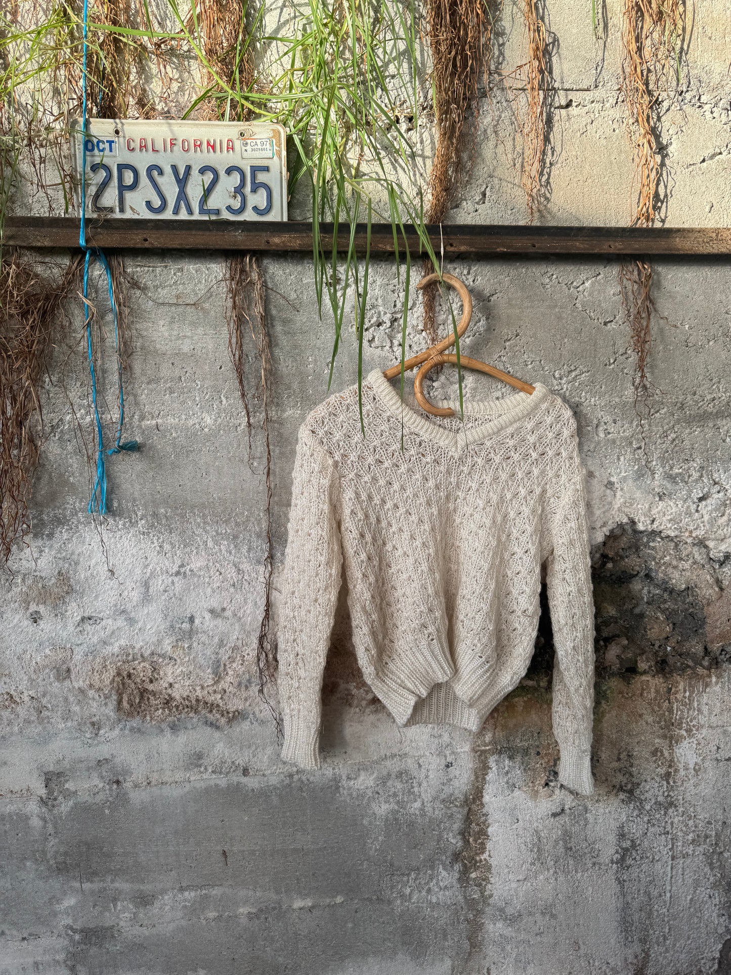 Vintage knit with gold sparkle