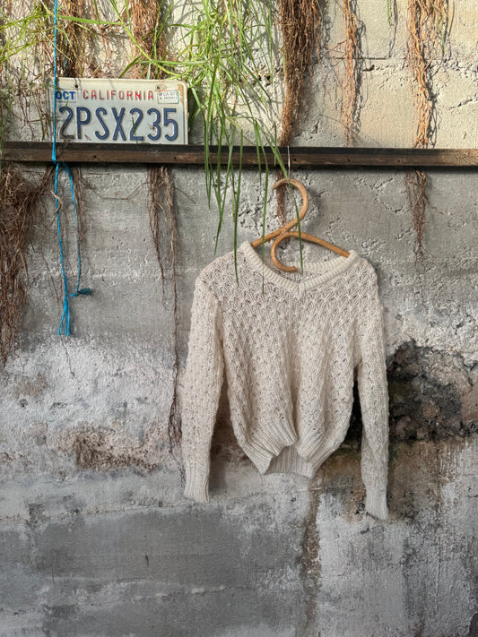 Vintage knit with gold sparkle