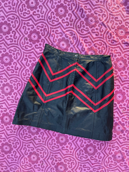 Vintage leather Ziggy skirt