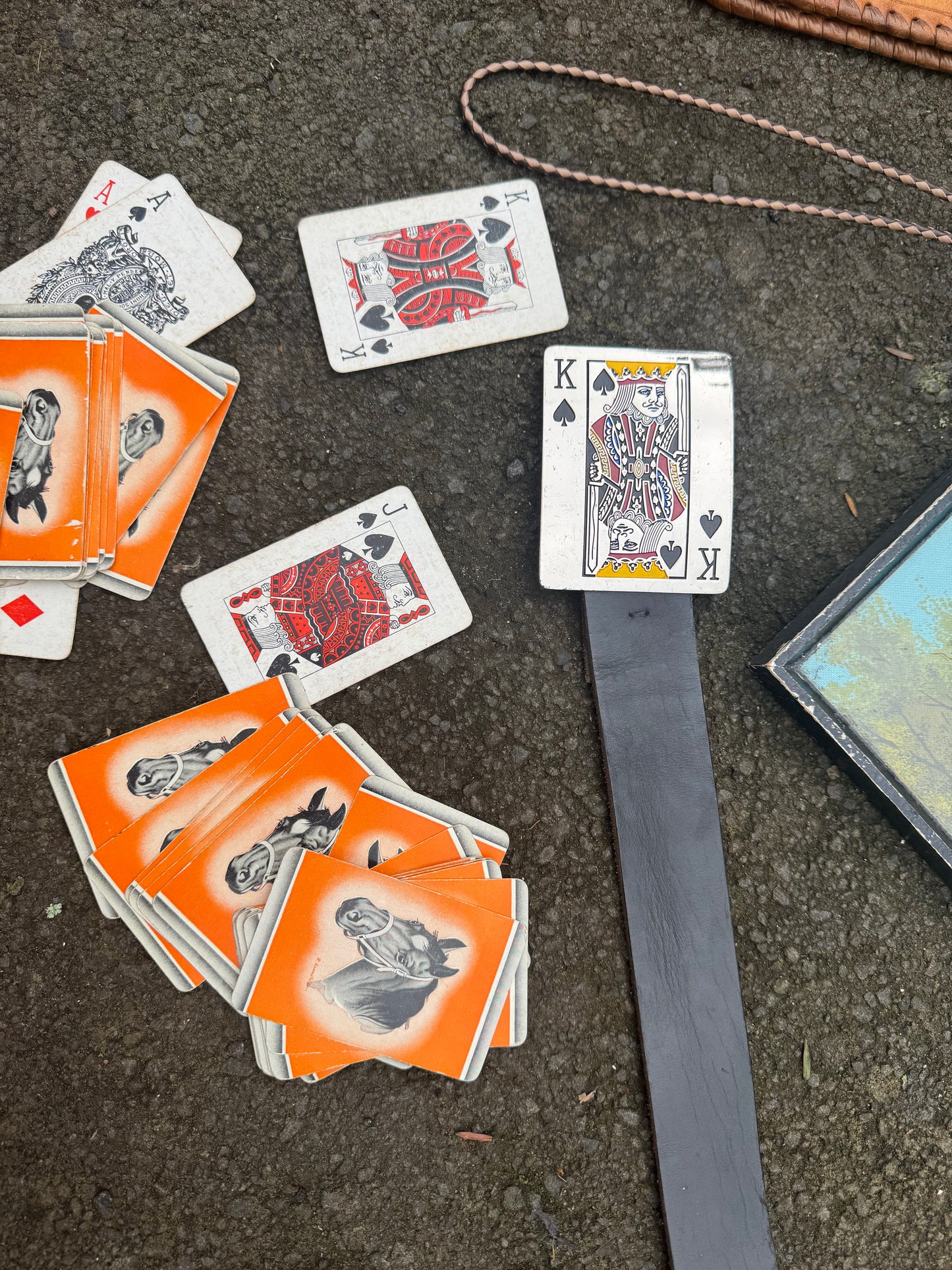 King of spades leather belt