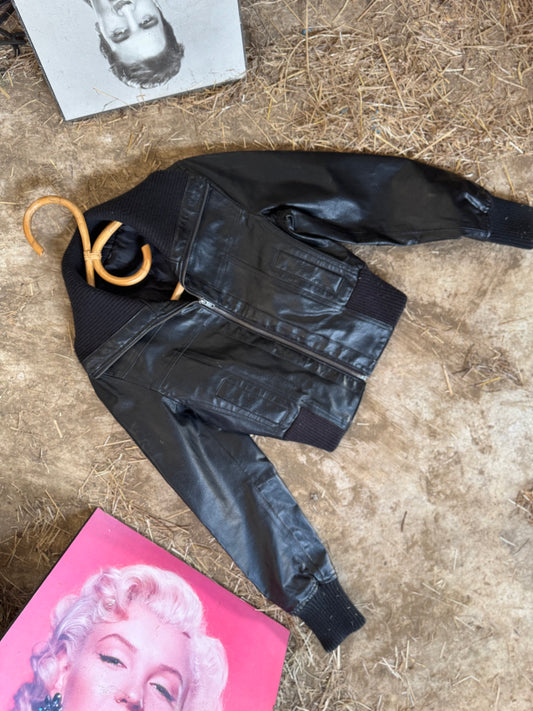 Vintage leather aviator jacket