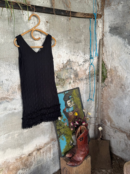 Little black ruffle dress