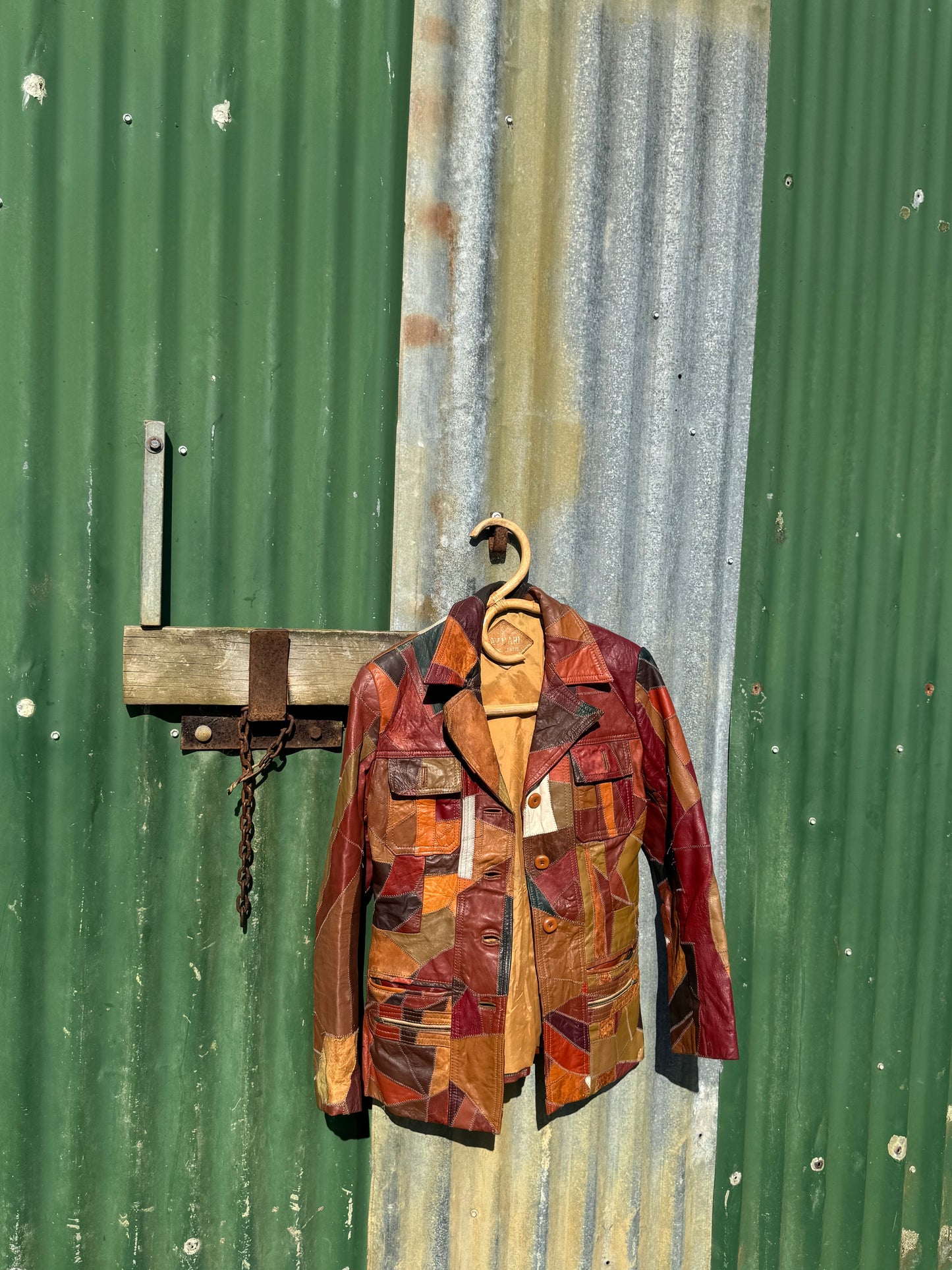 Patch work leather jacket (RARE)