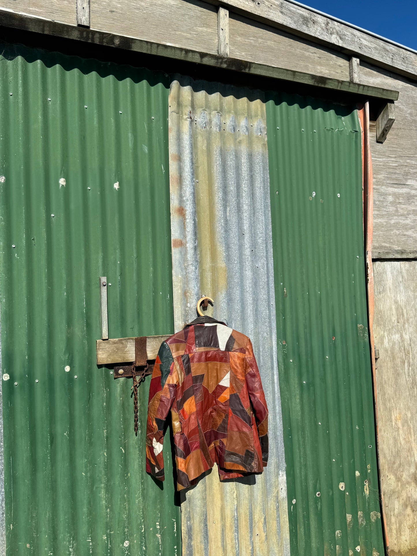 Patch work leather jacket (RARE)