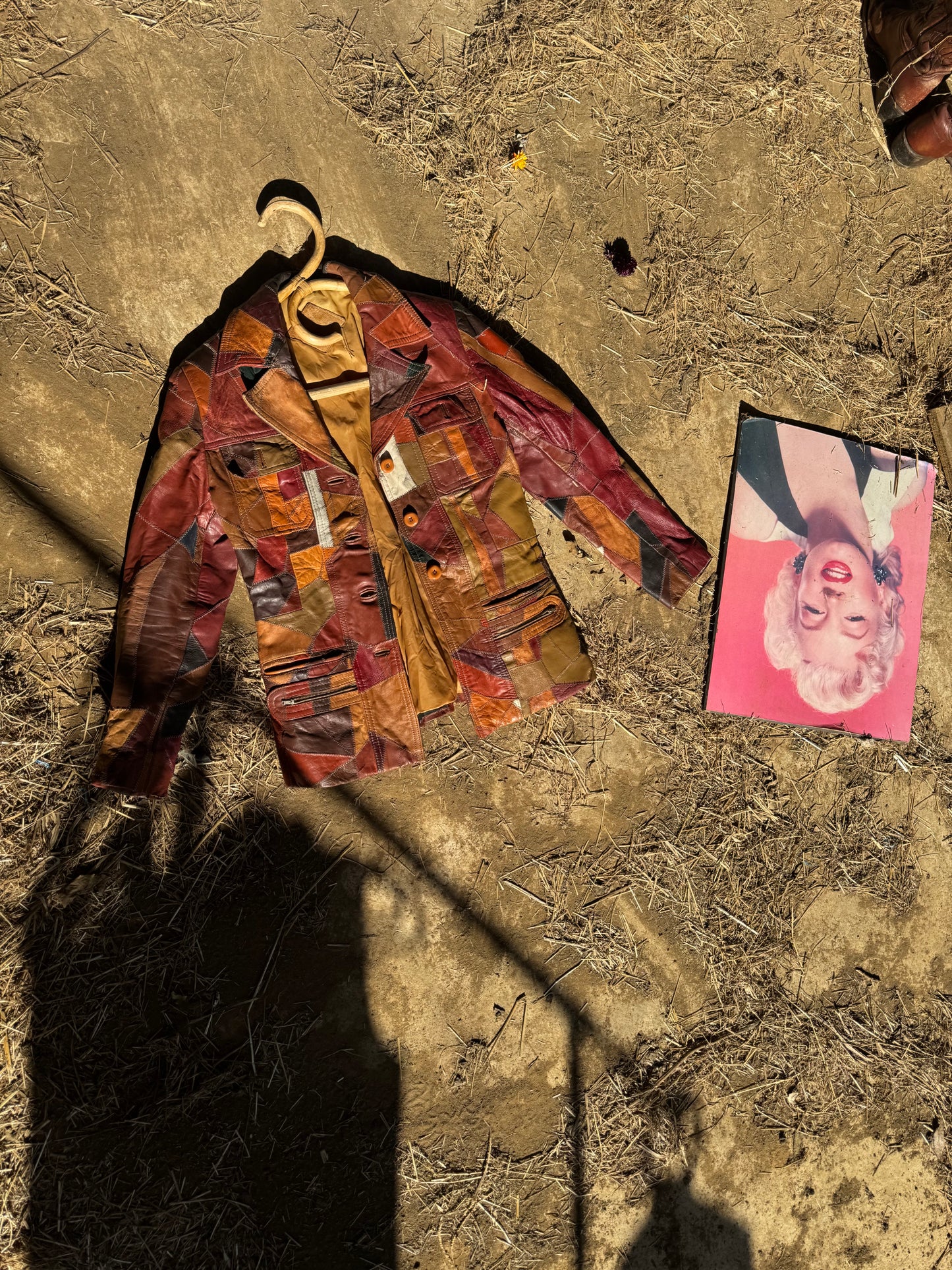 Patch work leather jacket (RARE)