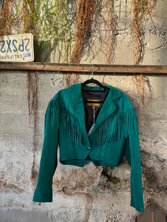 Vintage fringed suede jacket