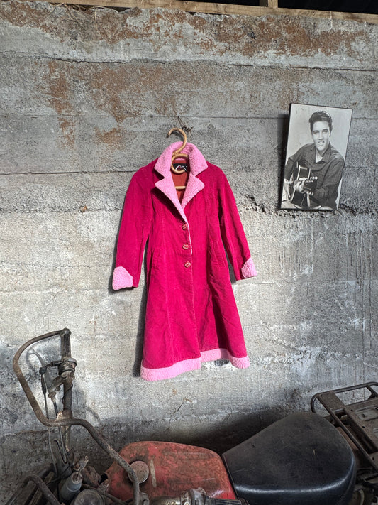 Hot pink Corduroy Penny lane style jacket