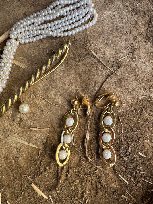 Vintage clip on earrings