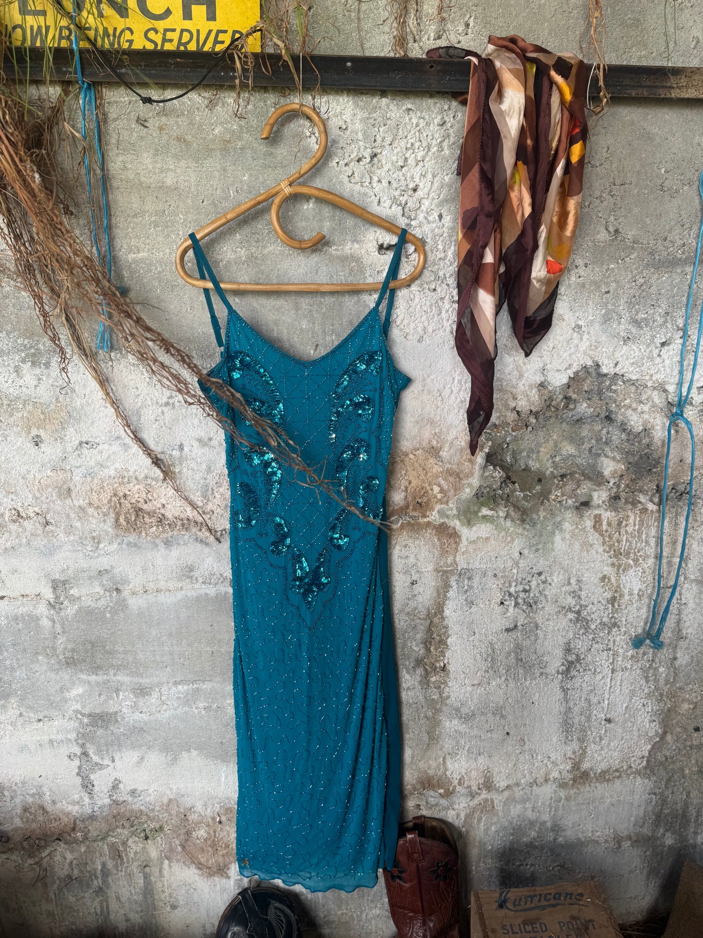 Mesh beaded dress
