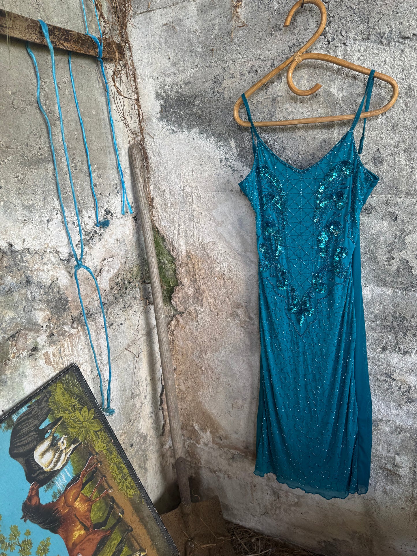 Mesh beaded dress