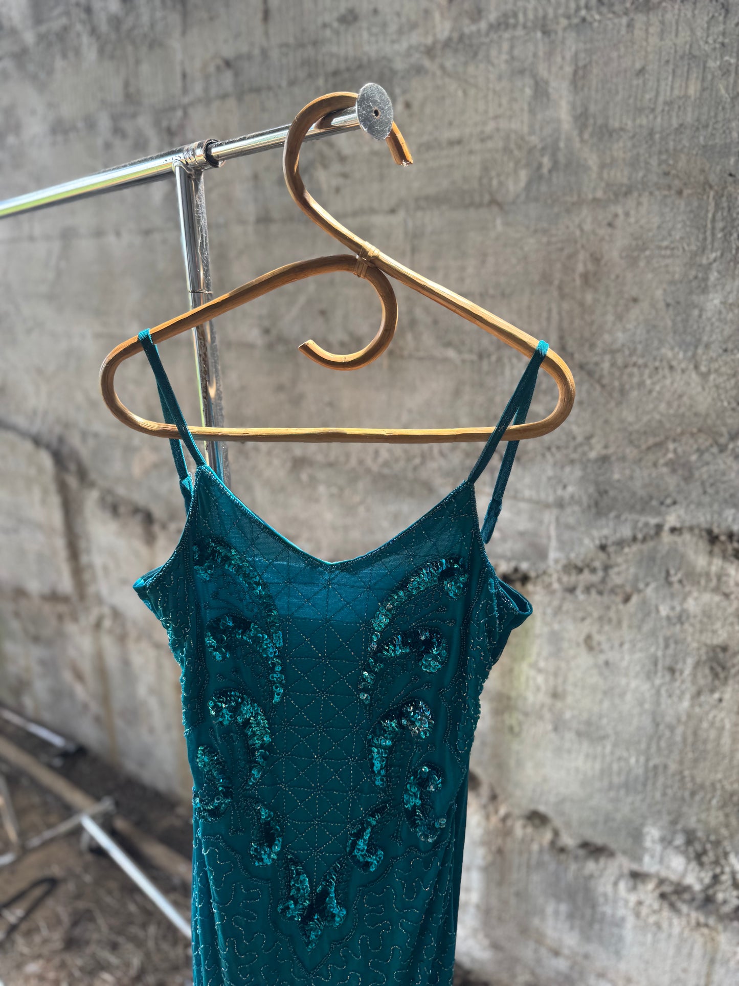 Mesh beaded dress