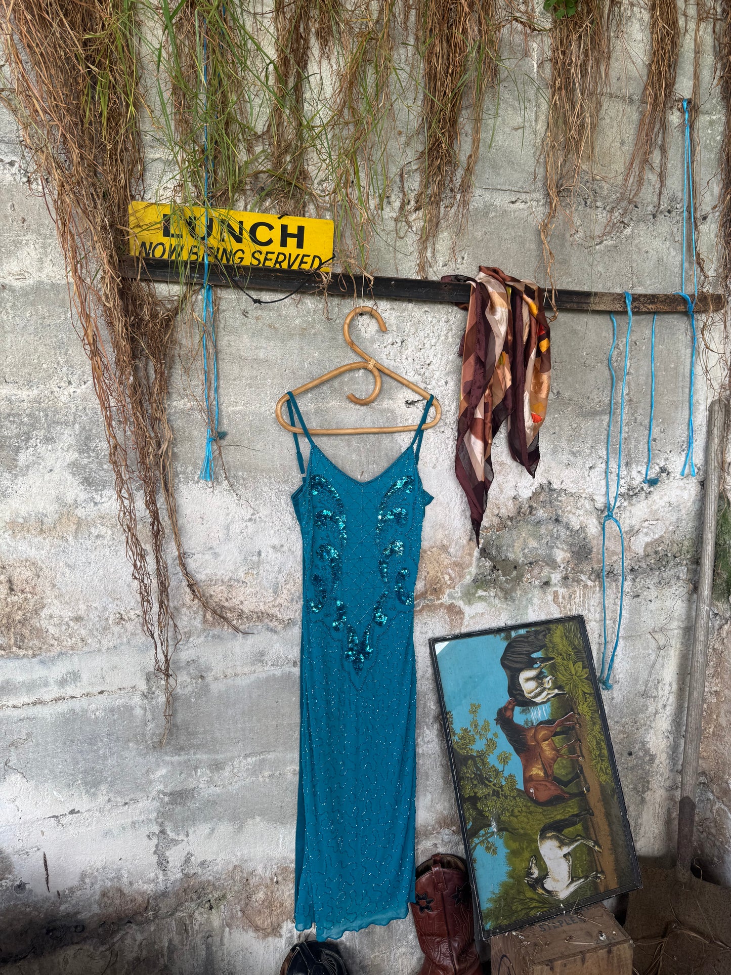 Mesh beaded dress